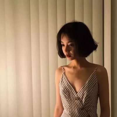 女生短发侧脸唯美小清新自然高清头像