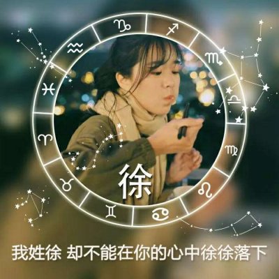 唯美女生高清星座姓氏头像图片