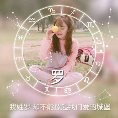 唯美女生高清星座姓氏头像图片