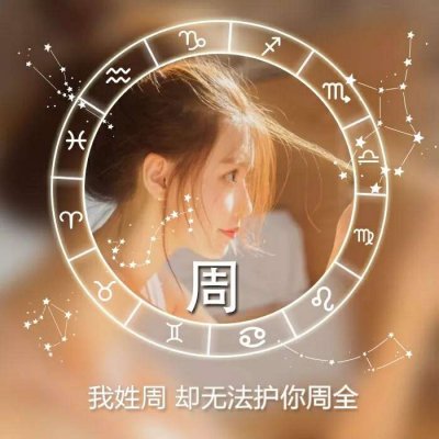 唯美女生高清星座姓氏头像图片