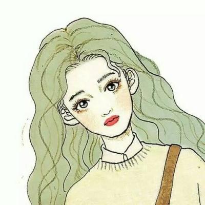 女生冷酷霸气漫画手绘头像