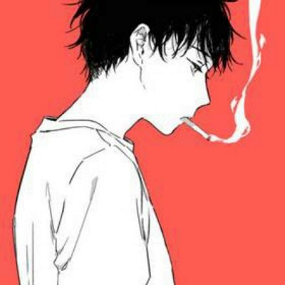 ins风丧系红色动漫男头