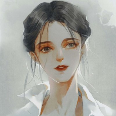 气质手绘插画女生高清头像