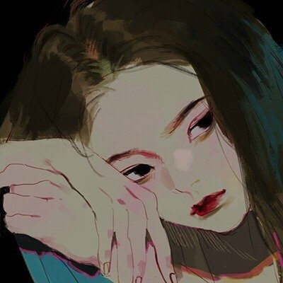 气质手绘插画女生高清头像