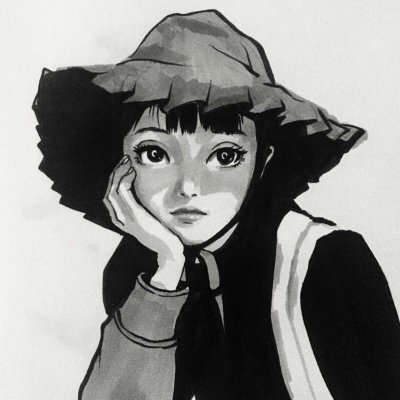 气质手绘插画女生高清头像