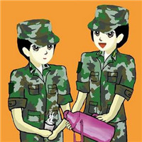 当兵军人动漫卡通头像女